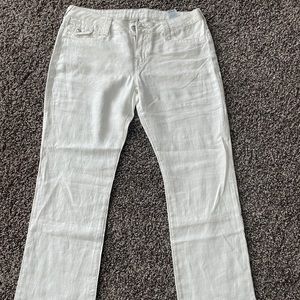 White Linen True Religion Pants